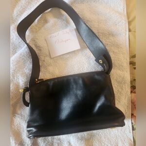 Vintage Black Celine Leather Shoulder Bag Like New